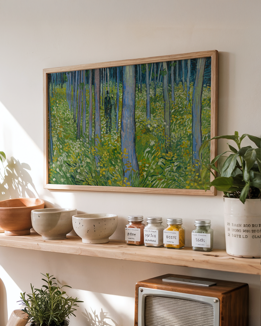 Vincent van Gogh - Undervegetasjon med to figurer (Undergrowth with Two Figures)