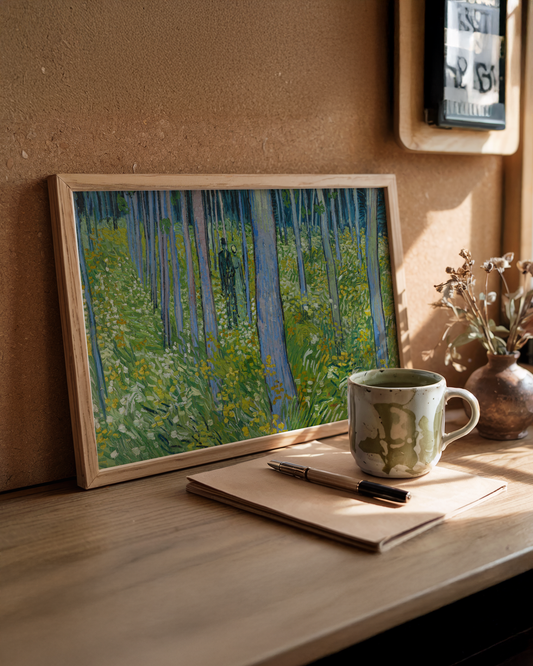 Vincent van Gogh - Undervegetasjon med to figurer (Undergrowth with Two Figures)