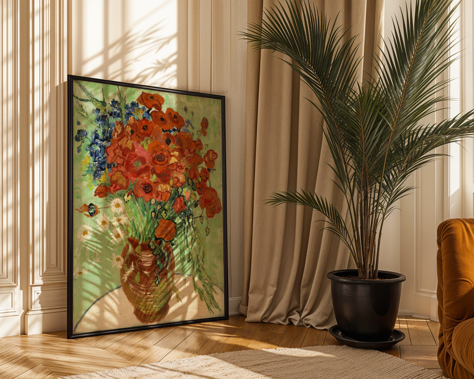 Vincent van Gogh - Vase med valmuer og kornblomster