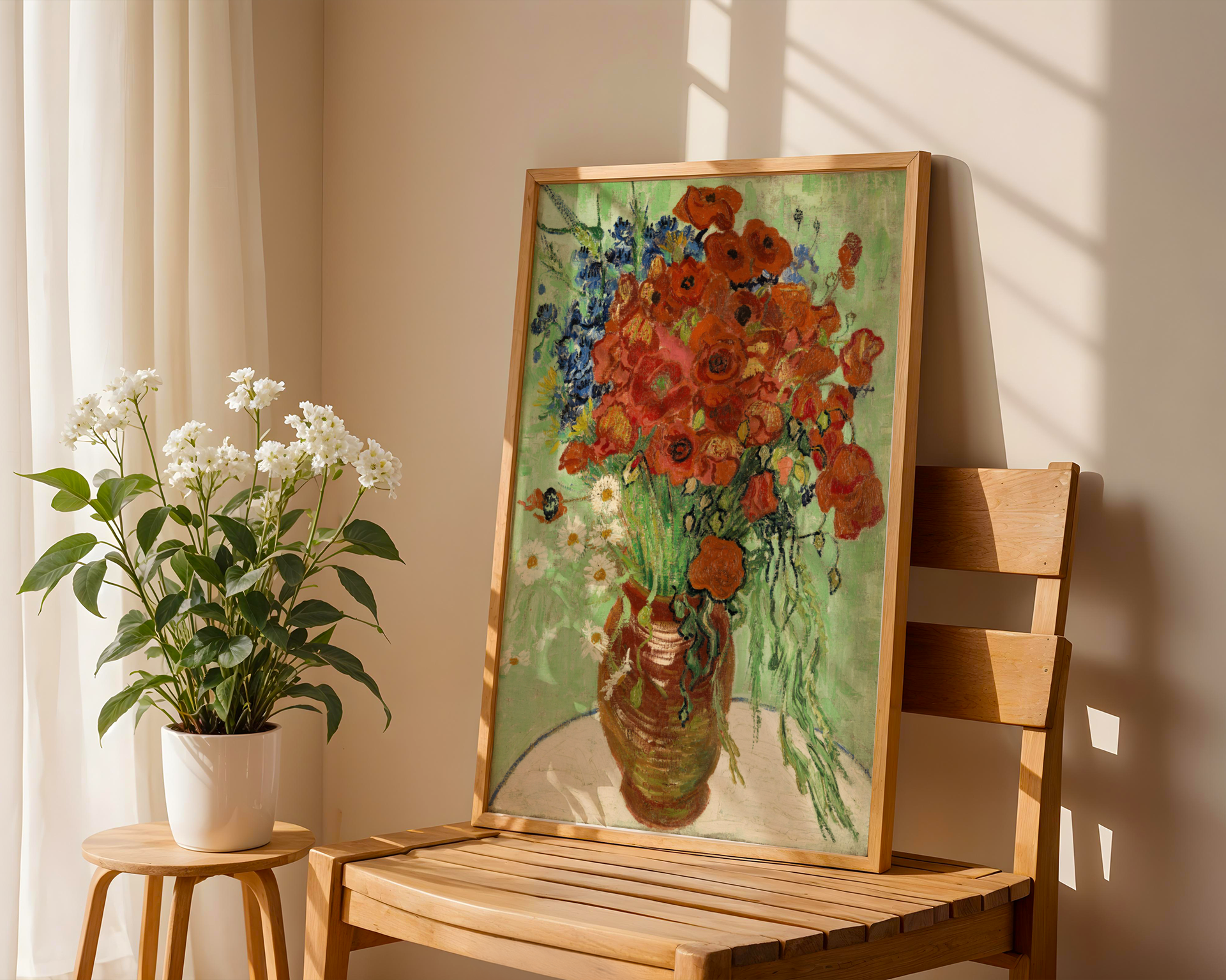 Vincent van Gogh - Vase med valmuer og kornblomster