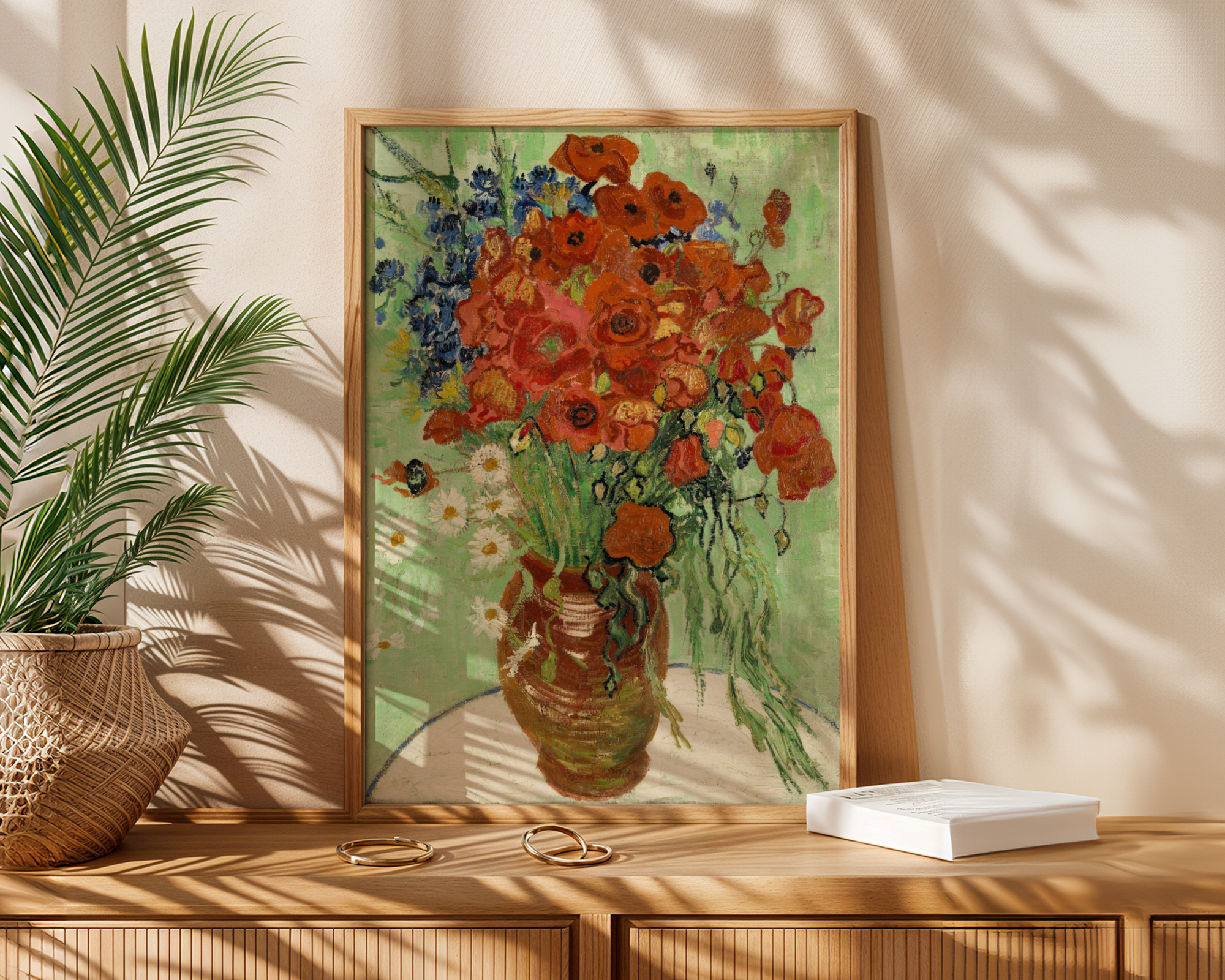 Vincent van Gogh - Vase med valmuer og kornblomster