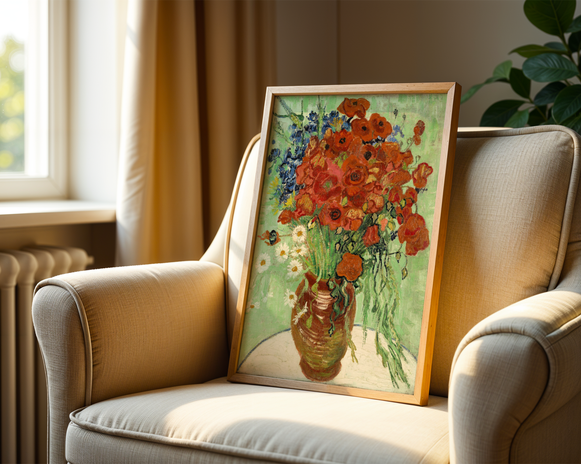 Vincent van Gogh - Vase med valmuer og kornblomster