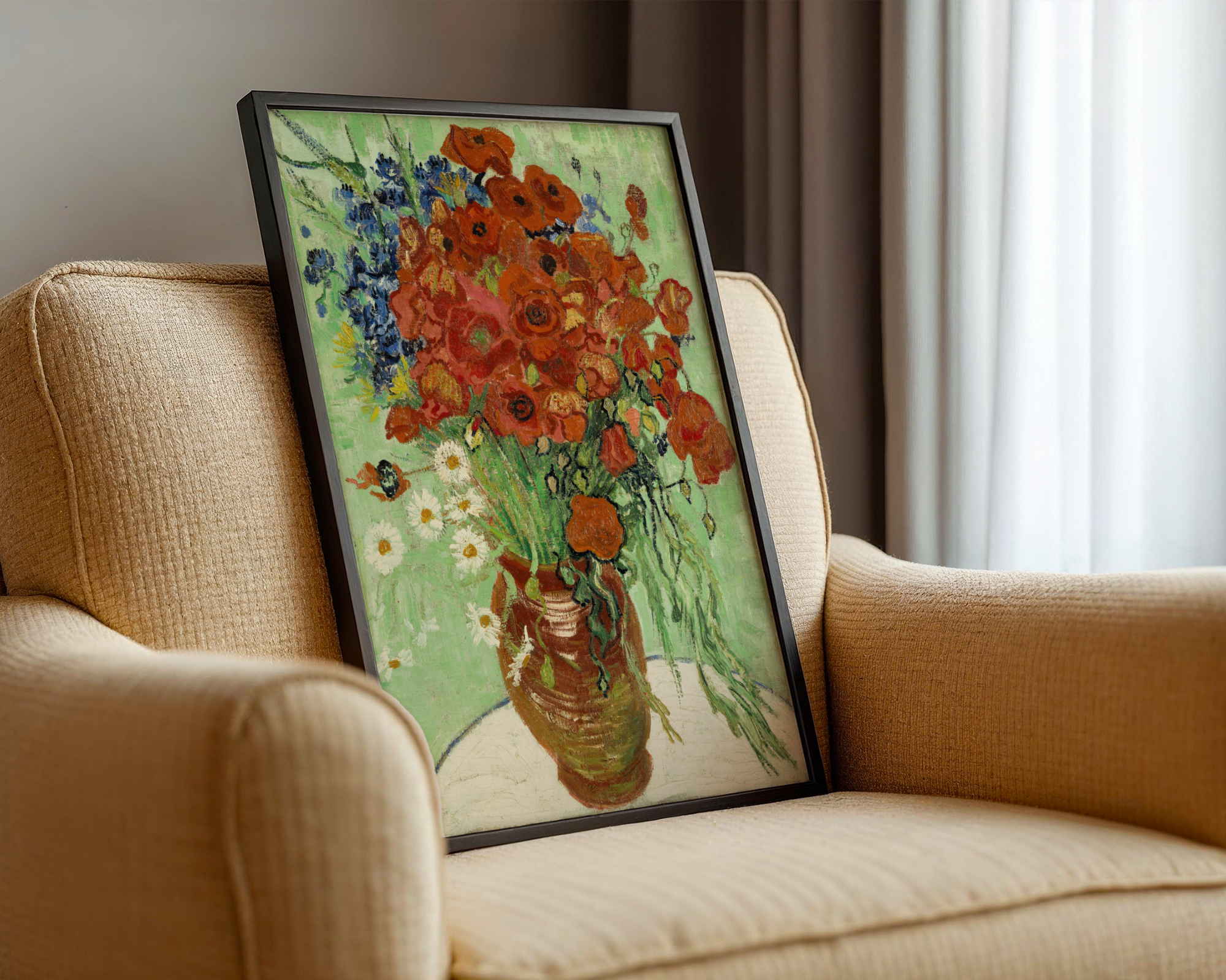 Vincent van Gogh - Vase med valmuer og kornblomster