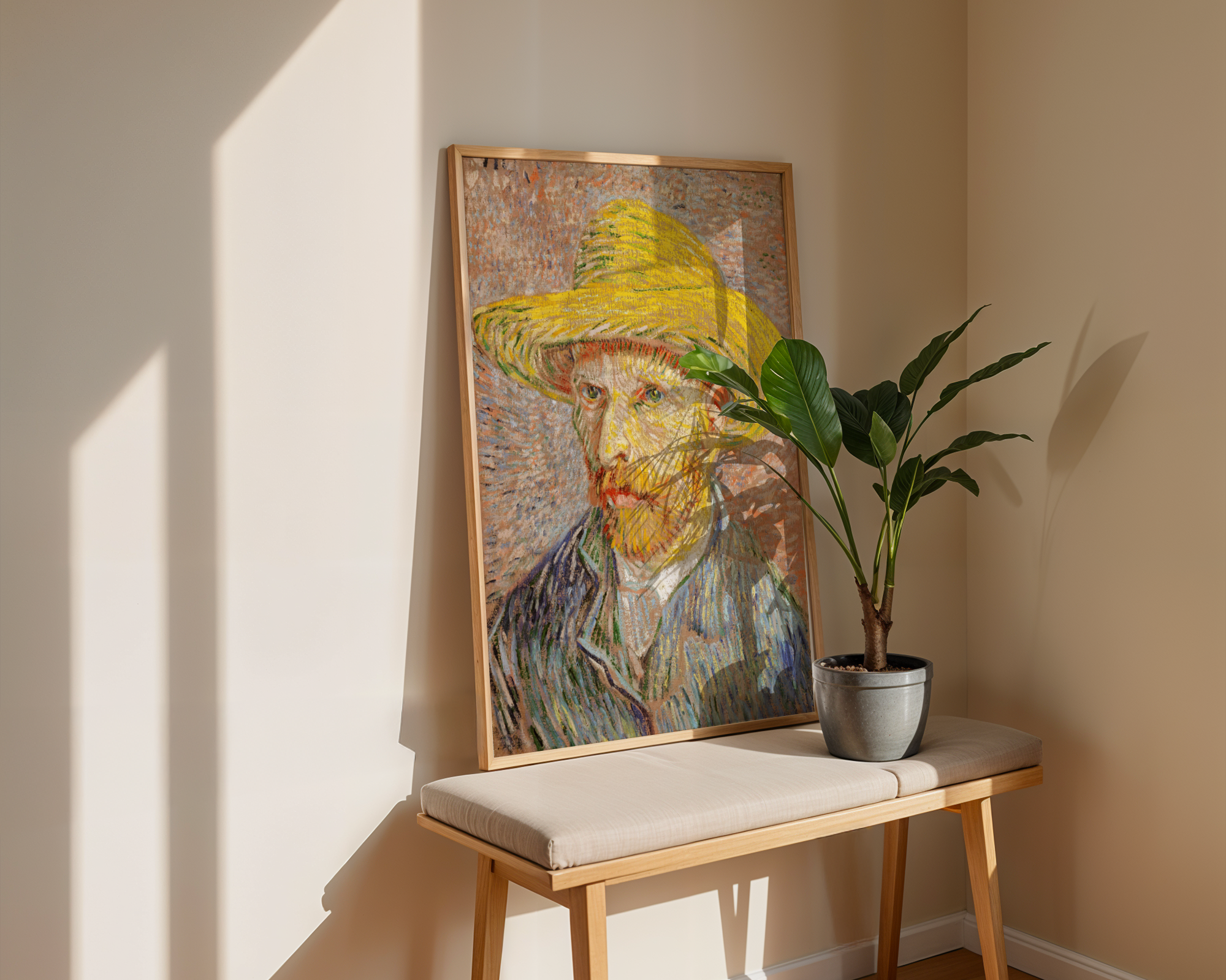 Vincent van Gogh - Selvportrett med stråhatt (1887)