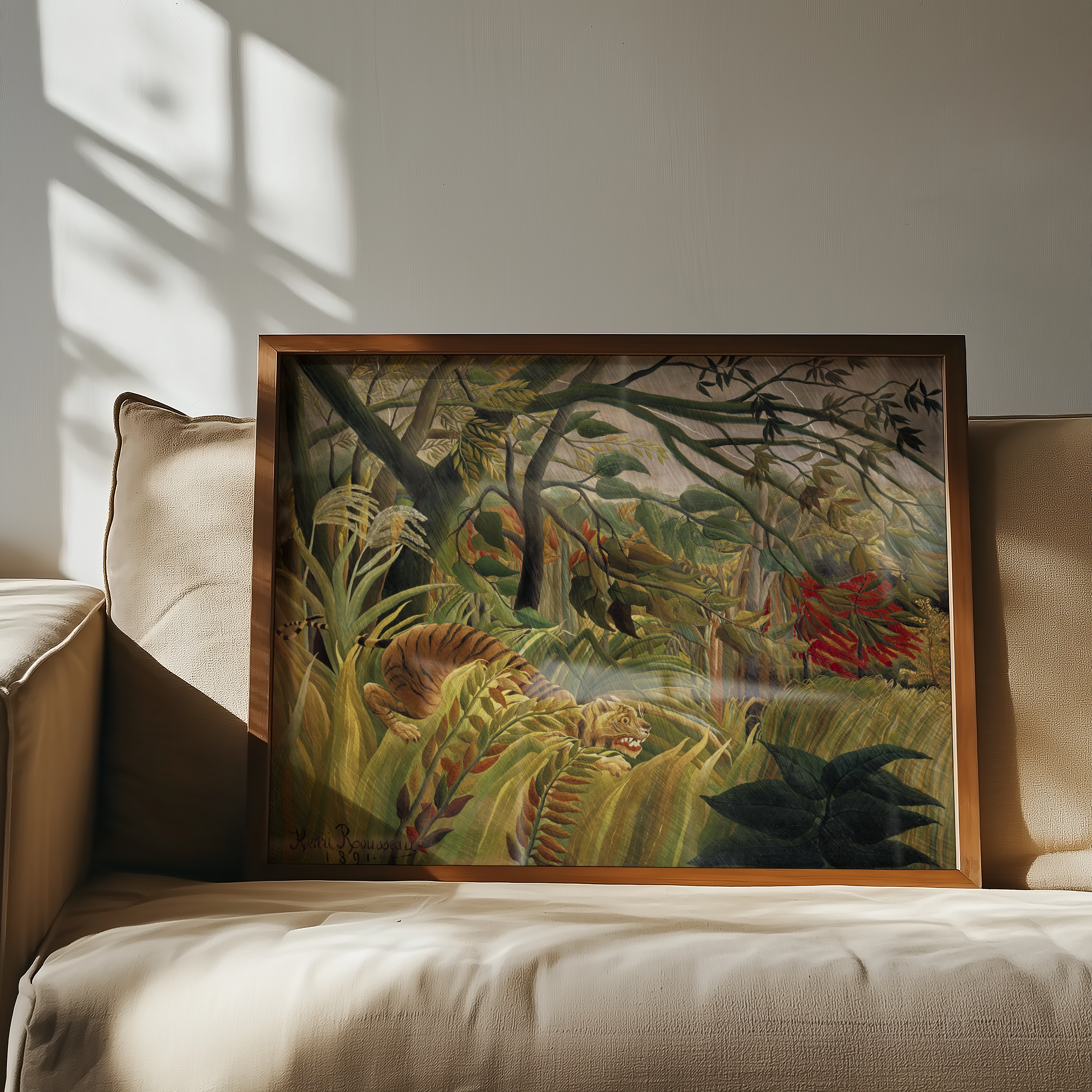 Henri Rousseau - Tiger i tropisk storm ("Overrasket!")