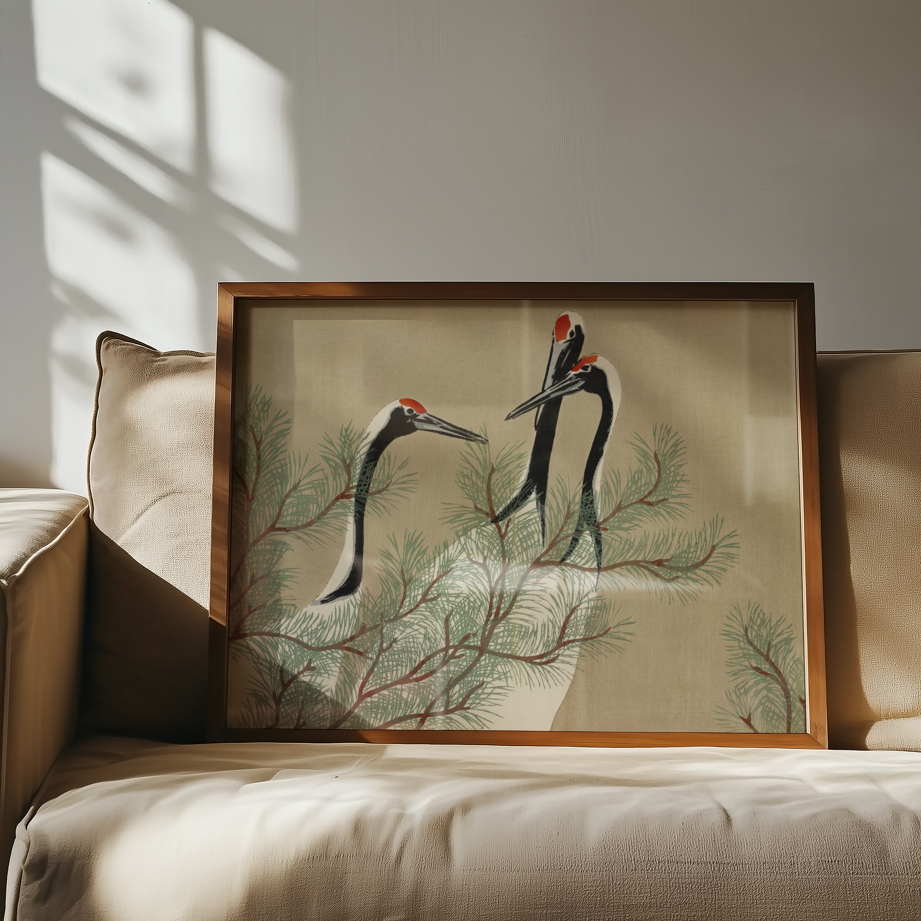 Kamisaka Sekka - Cranes from Momoyogusa