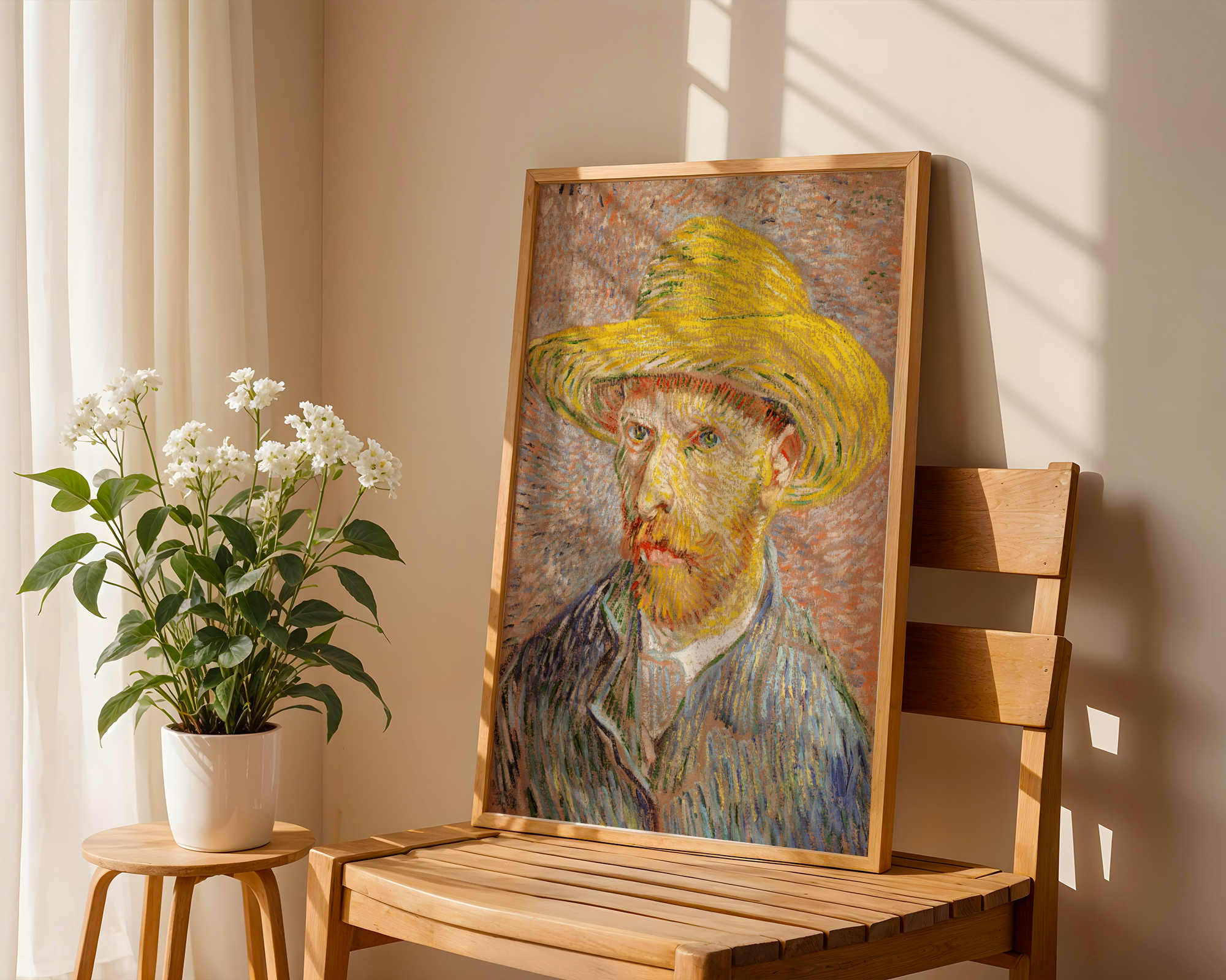 Vincent van Gogh - Selvportrett med stråhatt (1887)