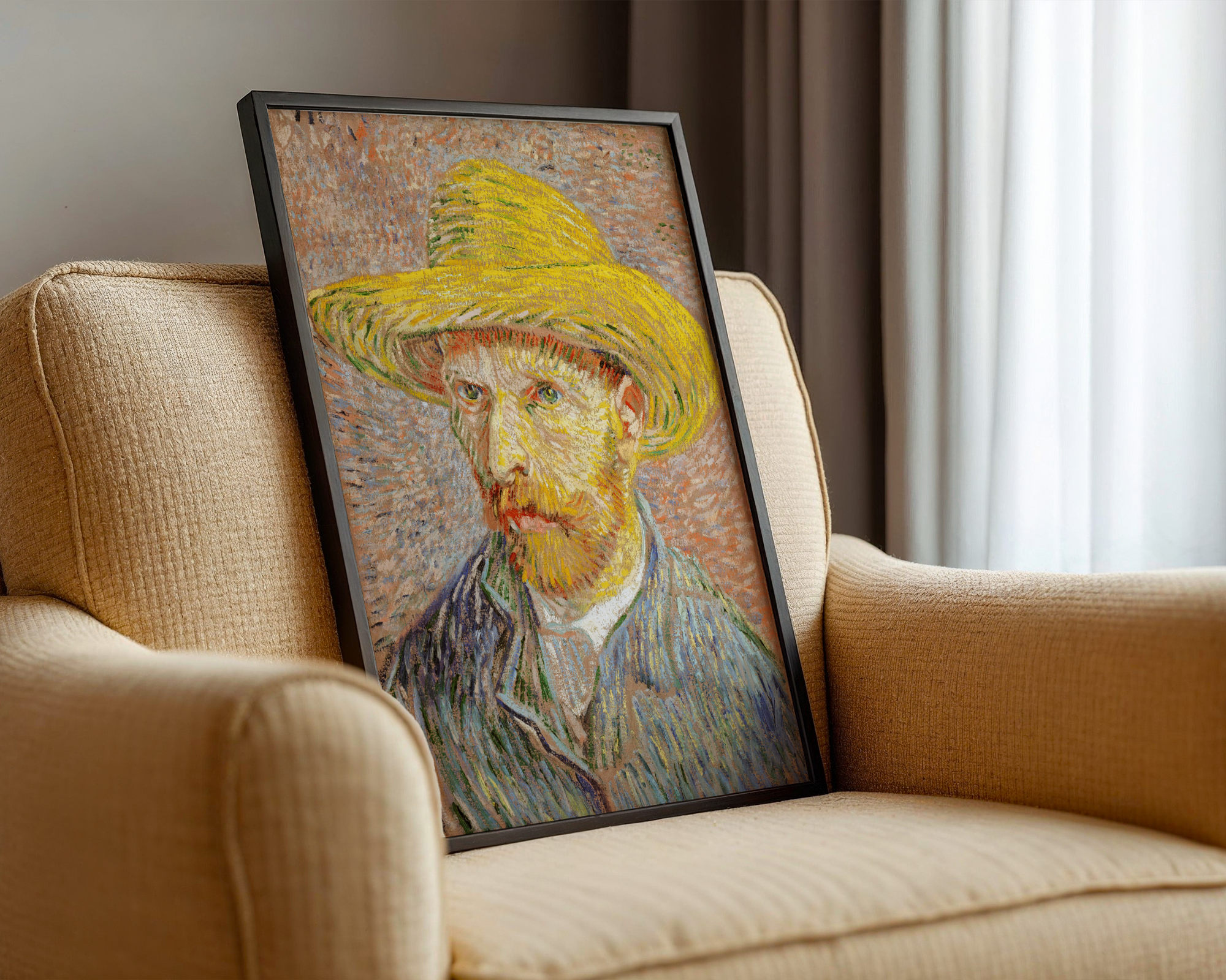 Vincent van Gogh - Selvportrett med stråhatt (1887)