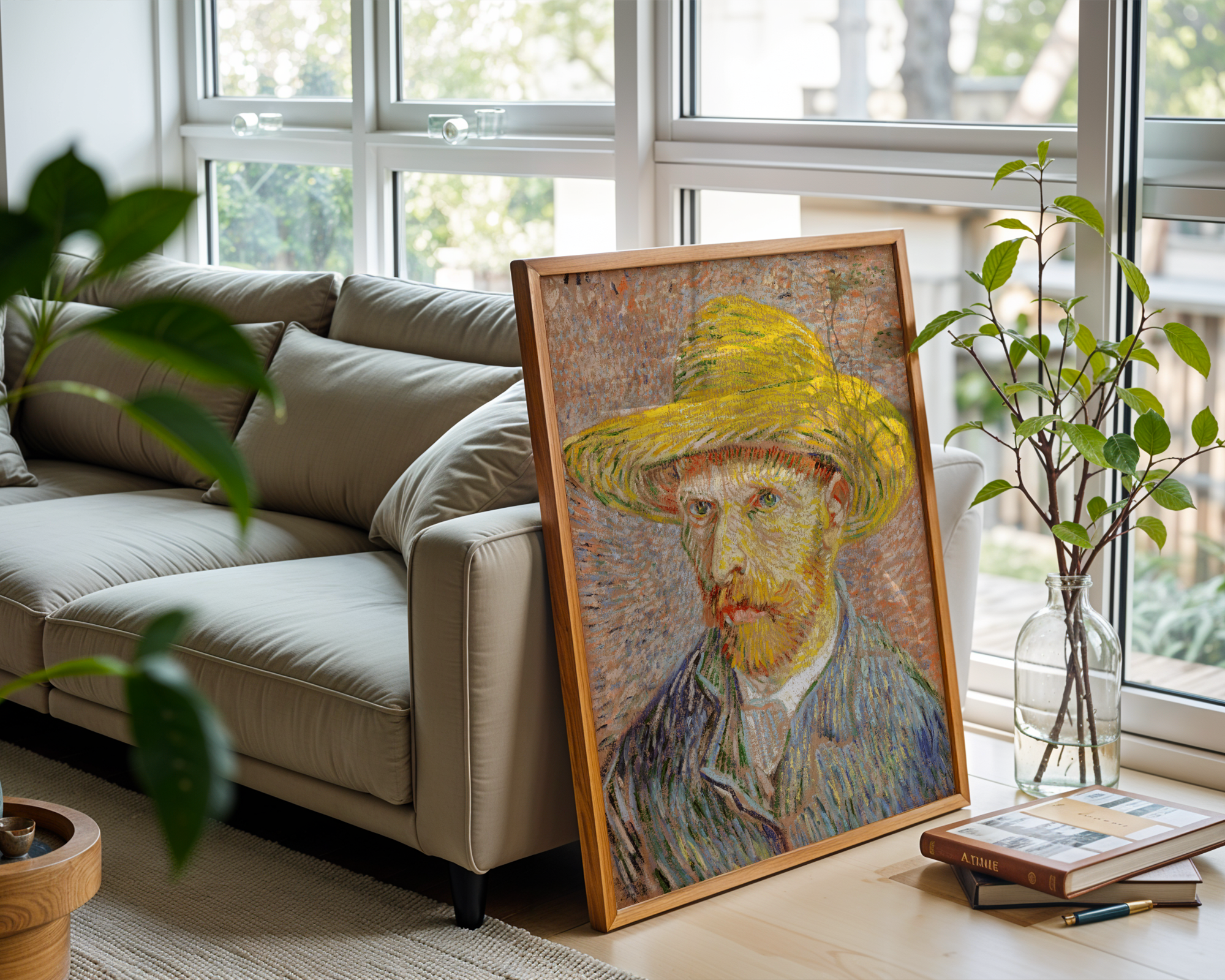 Vincent van Gogh - Selvportrett med stråhatt (1887)