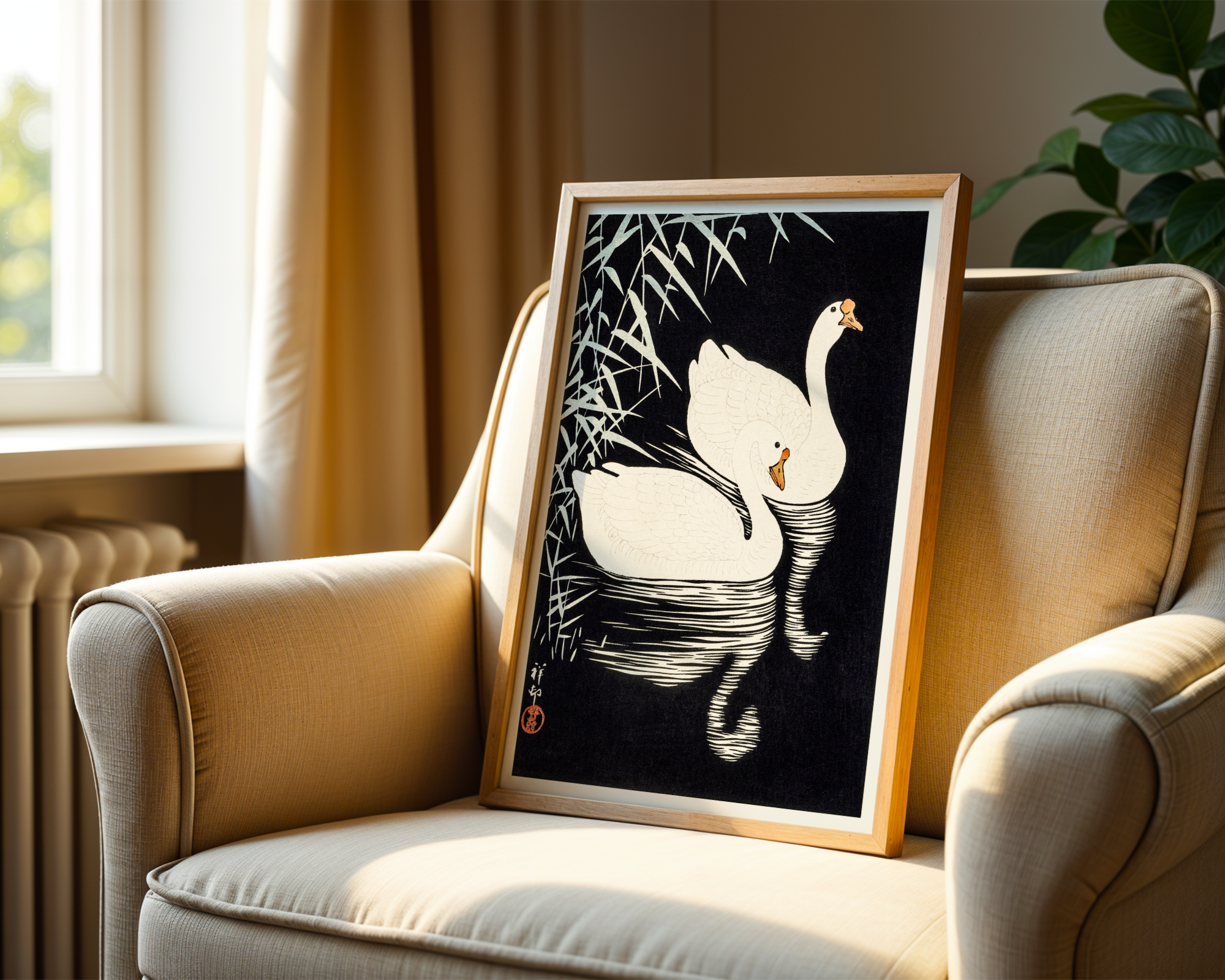 Ohara Koson - White Chinese Geese