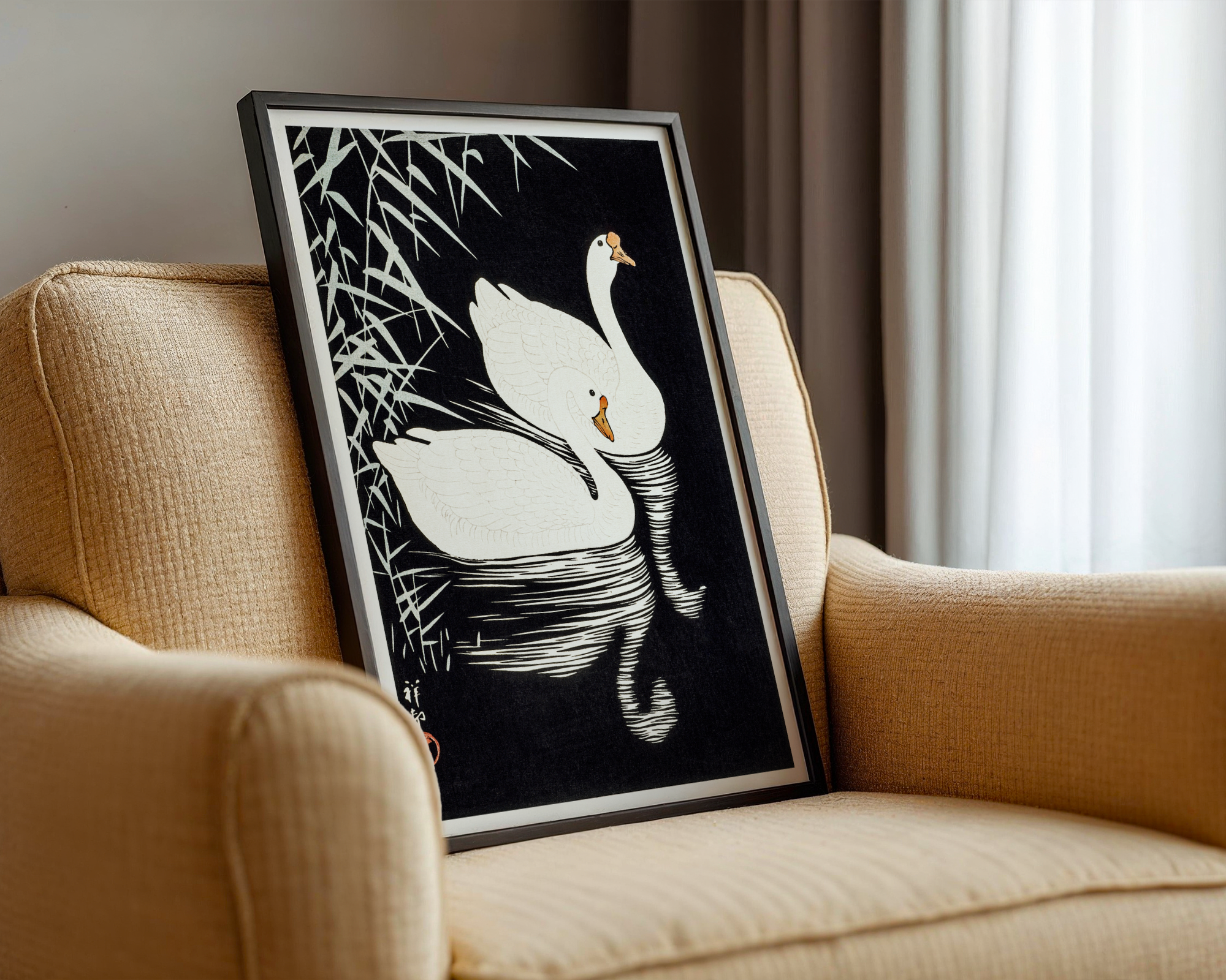 Ohara Koson - White Chinese Geese